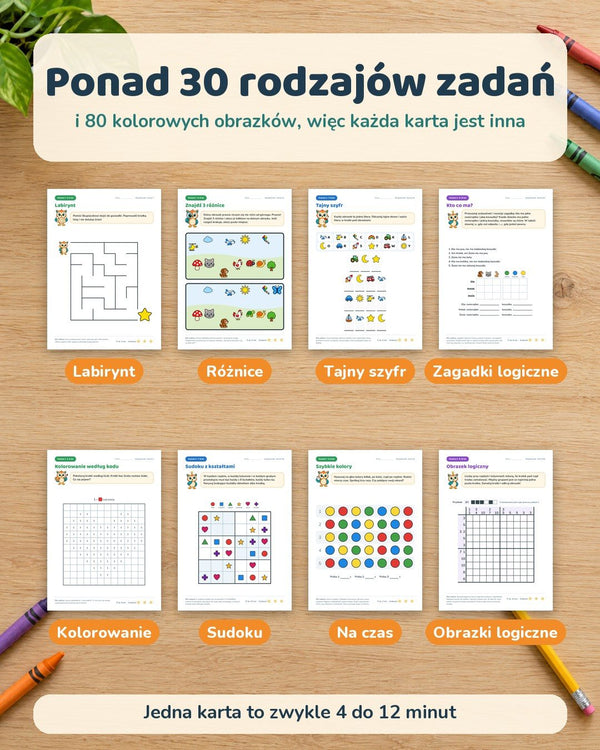 Ponad 30 rodzajów zadań